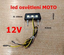 Led osvtlen SPZ MOTO 12V mini